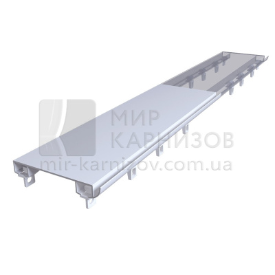 Карниз алюмінієвий DS ЄВРО підсилений 2-ряда